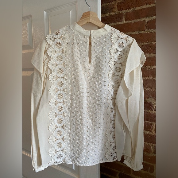 Mango Embroidered Panel Blouse - New With Tags - Picture 9 of 16